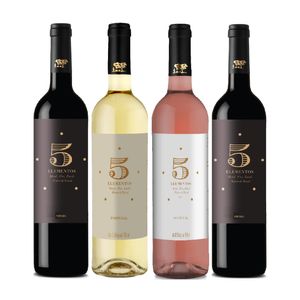 Kit de Vinhos Portugueses 5 Elementos Mix 4 garrafas 750ml