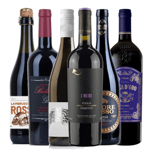 Kit de Vinhos Tintos Degustação Itália 6 garrafas 750ml