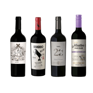 Kit de Vinhos Tintos Argentinos Malbec 4 garrafas 750ml