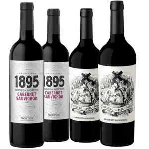 Kit de Vinhos Tintos Argentinos Cordero e Norton Cabernet Sauvignon Com 4 Garrafas 750ml