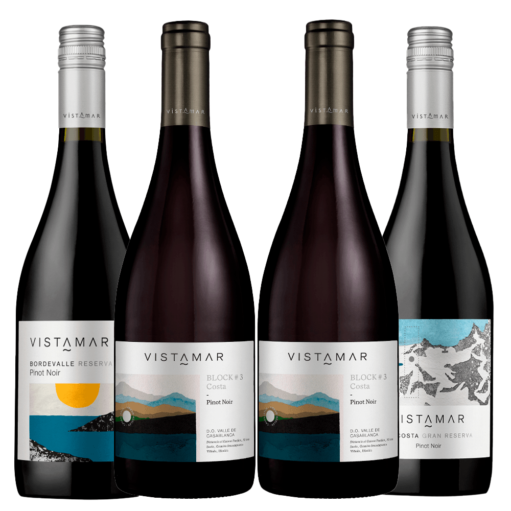 Vinho Vistamar Tinto Seco Chile Pinot Noir 750ml - 4 Unidades