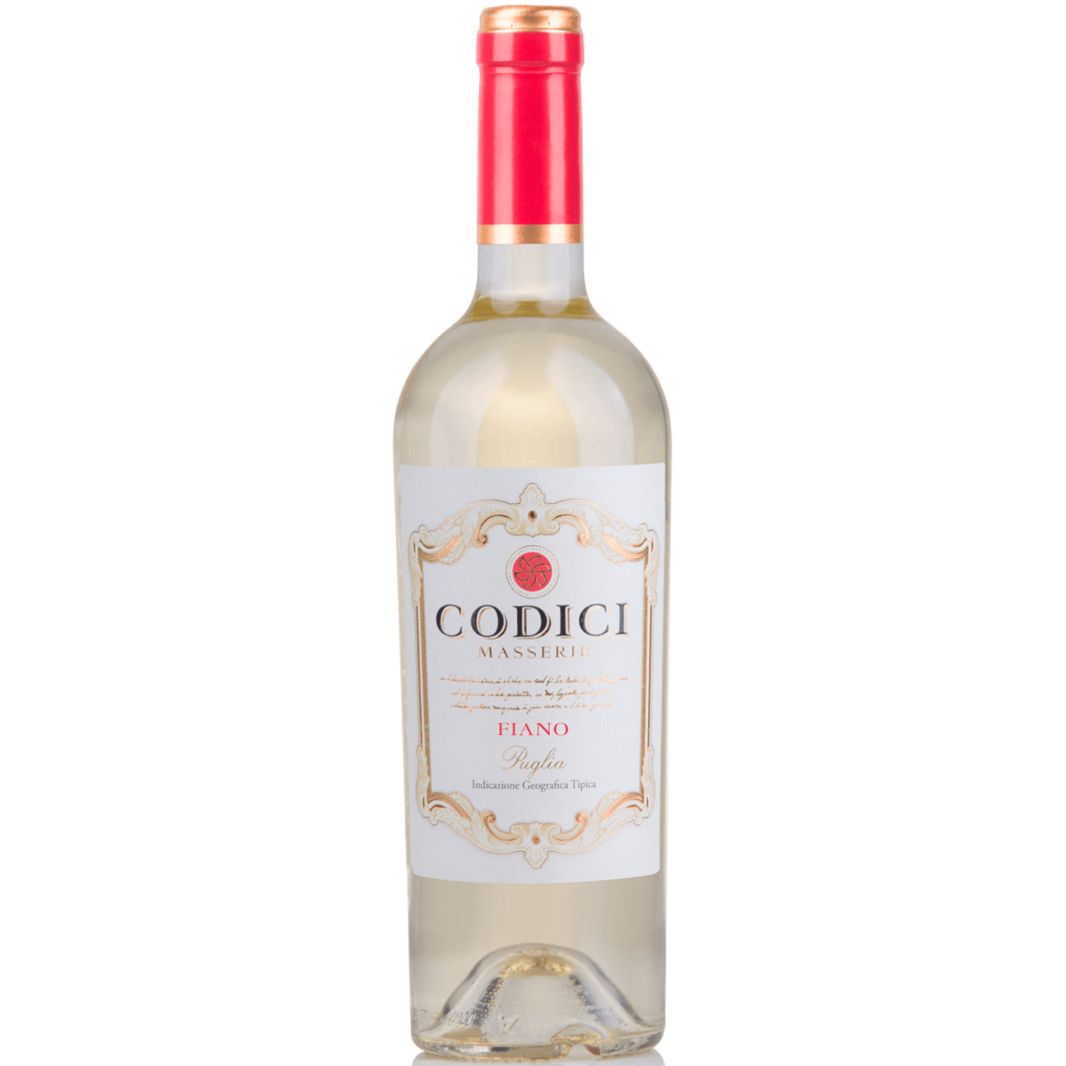 Vinho Branco Italiano Codici Masserie Fiano Puglia 750ml