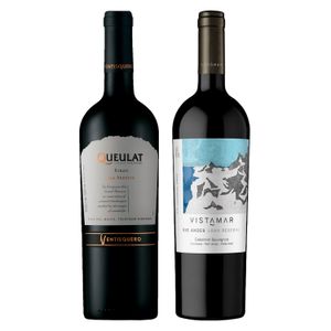 Kit 2 Vinhos Chilenos Gran Reserva Ventisquero Queulat Syrah/ Vistamar EJE Red Blend