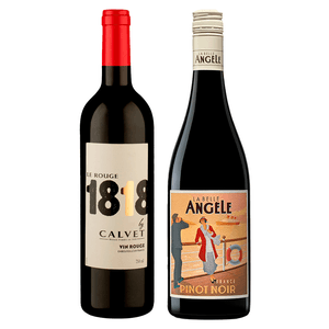 Kit 2 Vinhos Franceses Calvet Le Rouge 1818/ La Belle Angele Pinot Noir
