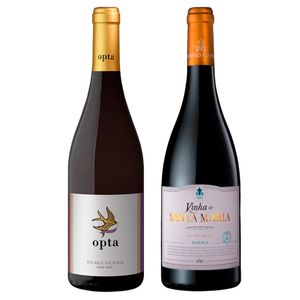 Kit 2 Vinhos Portugueses Opta Dão Touriga Nacional DOC/ Santa Maria Reserva Dão