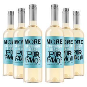Kit 6 Vinhos Brancos Chilenos More Wine Por Favor Sauvignon Blanc