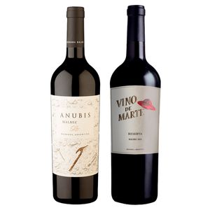 Kit 2 Vinhos Tintos Argentinos Susana Balbo Anubis/ Vino de Marte Reserva Malbec